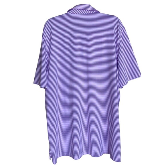 Vineyard Vines Polo Striped Shirt Men 2XL Purple Performance Stretch Golf XXL - Picture 3 of 6